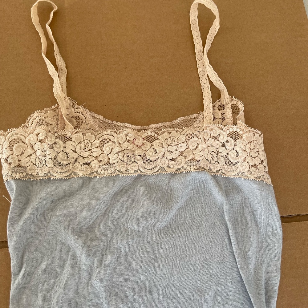 VINTAGE Hollister lace Cami Tank Top Strappy New rare cotton Y2K - Picture 4 of 8